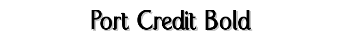 Port Credit Bold font